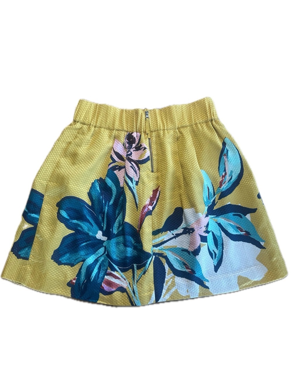Maeve Tropicale Skirt Size 12 Golden Yellow Tropical Floral Print Anthropologie - Picture 6 of 10